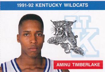 1991-92 Kentucky Wildcats Big Blue Magazine Double #14 Aminu Timberlake Front