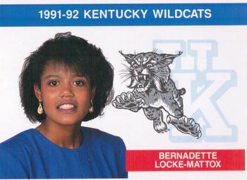 1991-92 Kentucky Wildcats Big Blue Magazine Double #16 Bernadette Locke-Mattox Front