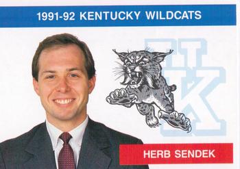 1991-92 Kentucky Wildcats Big Blue Magazine Double #18 Herb Sendek Front