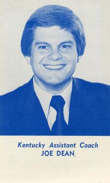 1979-80 Kentucky Wildcats Schedules #NNO Joe Dean Front