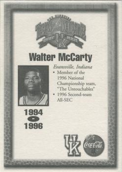 1999 Coca-Cola Kentucky Wildcats Team of the Decade #NNO Walter McCarty Back