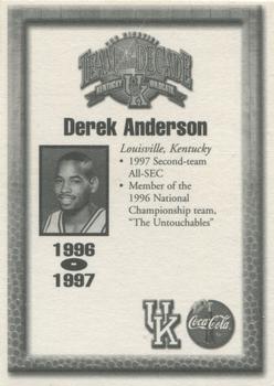 1999 Coca-Cola Kentucky Team of the Decade #NNO Derek Anderson Back