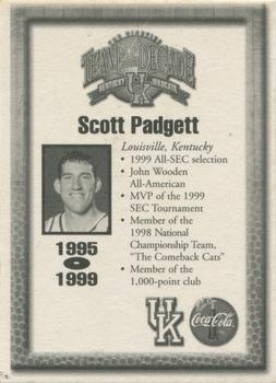 1999 Coca-Cola Kentucky Team of the Decade #NNO Scott Padgett Back