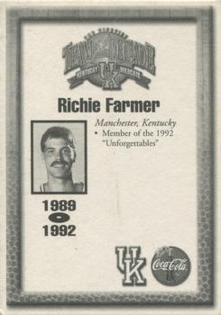 1999 Coca-Cola Kentucky Team of the Decade #NNO Richie Farmer Back