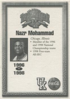 1999 Coca-Cola Kentucky Team of the Decade #NNO Nazr Mohammed Back