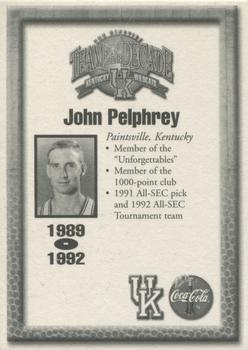 1999 Coca-Cola Kentucky Team of the Decade #NNO John Pelphrey Back