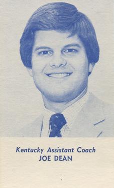1980-81 Kentucky Wildcats Schedules #NNO Joe Dean Front