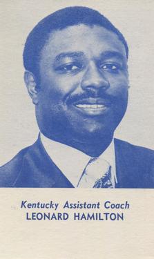 1980-81 Kentucky Wildcats Schedules #NNO Leonard Hamilton Front