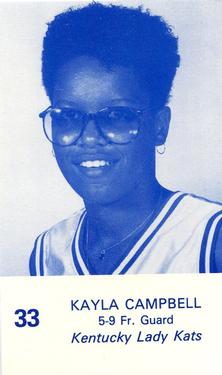 1990-91 Kentucky Lady Kats Schedules #NNO Kayla Campbell Front