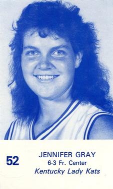 1990-91 Kentucky Lady Kats Schedules #NNO Jennifer Gray Front