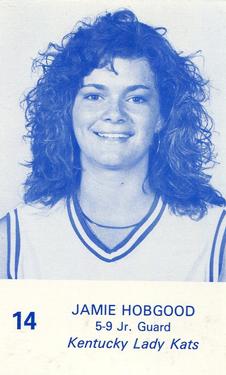 1990-91 Kentucky Lady Kats Schedules #NNO Jamie Hobgood Front