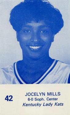 1990-91 Kentucky Lady Kats Schedules #NNO Jocelyn Mills Front