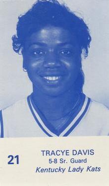 1990-91 Kentucky Lady Kats Schedules #NNO Tracye Davis Front