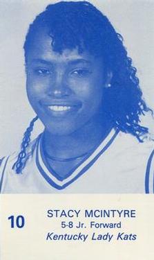 1990-91 Kentucky Lady Kats Schedules #NNO Stacy McIntyre Front