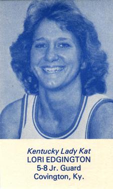 1981-82 Kentucky Lady Kats Schedules #NNO Lori Edgington Front
