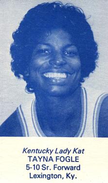 1981-82 Kentucky Lady Kats Schedules #NNO Tayna Fogle Front