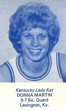 1981-82 Kentucky Lady Kats Schedules #NNO Donna Martin Front