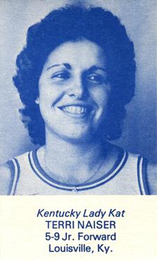 1981-82 Kentucky Lady Kats Schedules #NNO Terri Naiser Front