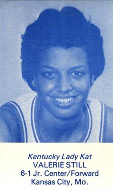 1981-82 Kentucky Lady Kats Schedules #NNO Valerie Still Front