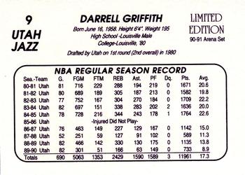 1990-91 Star Utah Jazz Arena #9 Darrell Griffith Back