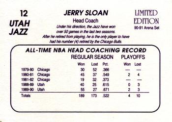 1990-91 Star Utah Jazz Arena #12 Jerry Sloan Back
