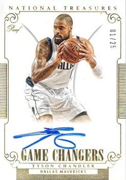 2014-15 Panini National Treasures - Game Changers Gold Proof #GC-TC Tyson Chandler Front