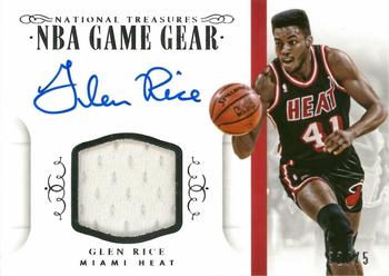 2014-15 Panini National Treasures - NBA Game Gear Signatures #GGS-GR Glen Rice Front