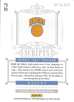 2014-15 Panini National Treasures - Scripts #SC-KW Kenny 