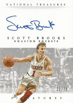 2014-15 Panini National Treasures - Signatures #S-SB Scott Brooks Front