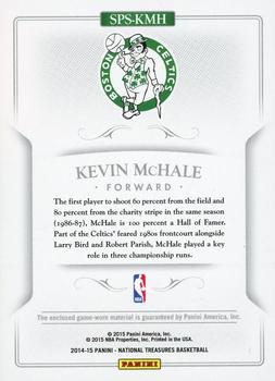 2014-15 Panini National Treasures - Springfield Swatches #SPS-KMH Kevin McHale Back