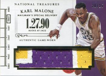 2014-15 Panini National Treasures - Timelines Prime #T-KM Karl Malone Front