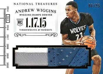 2014-15 Panini National Treasures - Timelines Prime #T-AW Andrew Wiggins Front
