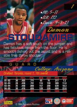 1996 Signature Rookies Supreme #1 Damon Stoudamire Back