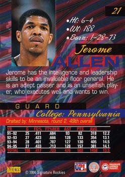1996 Signature Rookies Supreme #21 Jerome Allen Back