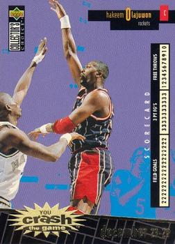 1996-97 Collector's Choice French - You Crash the Game Scoring Gold #C10 Hakeem Olajuwon  Front