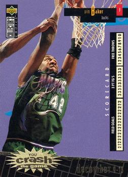 1996-97 Collector's Choice French - You Crash the Game Scoring Gold #C15 Vin Baker  Front