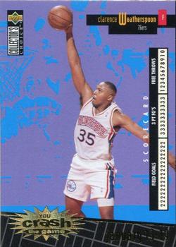 1996-97 Collector's Choice French - You Crash the Game Scoring Gold #C20 Clarence Weatherspoon  Front