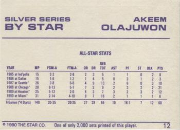 1990-91 Star Silver Series #12 Akeem Olajuwon Back