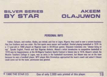 1990-91 Star Silver Series #18 Akeem Olajuwon Back