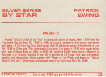 1990-91 Star Silver Series #23 Patrick Ewing Back
