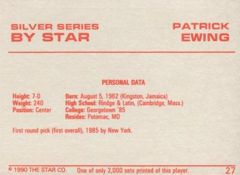 1990-91 Star Silver Series #27 Patrick Ewing Back