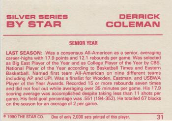 1990-91 Star Silver Series #31 Derrick Coleman Back