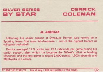 1990-91 Star Silver Series #32 Derrick Coleman Back