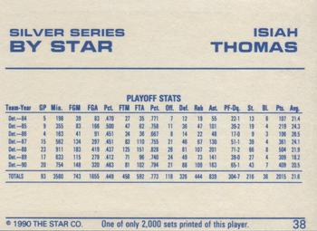 1990-91 Star Silver Series #38 Isiah Thomas Back