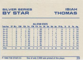 1990-91 Star Silver Series #39 Isiah Thomas Back