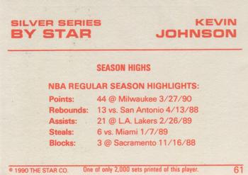 1990-91 Star Silver Series #61 Kevin Johnson Back