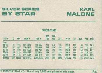 1990-91 Star Silver Series #64 Karl Malone Back