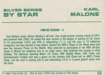 1990-91 Star Silver Series #68 Karl Malone Back