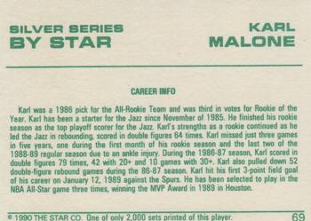 1990-91 Star Silver Series #69 Karl Malone Back