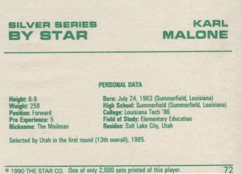 1990-91 Star Silver Series #72 Karl Malone Back